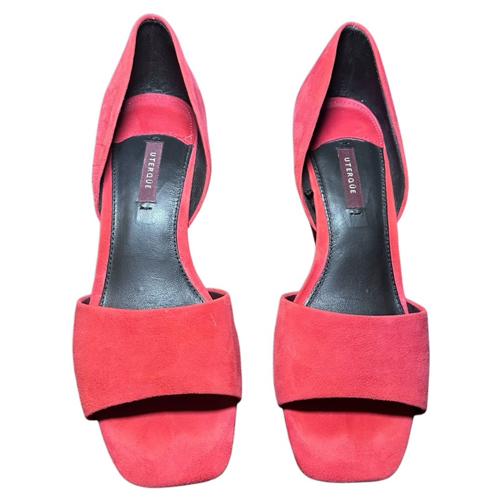 Uterque Women's Red Suede heels sz 8